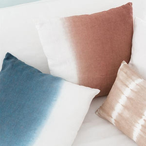Boho Throw Pillow in Blue Indigo Color with two pillows.