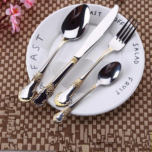 4 pieces from Elizabeth Silver Stainless Steel Flatware Set.