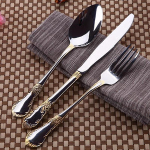 Fork, knife and spoon from Elizabeth Flatware Set.