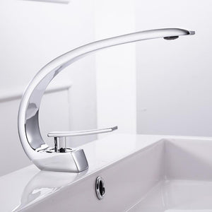 Marie-Antoinette Single-Hole Bathroom Faucet in chrome color but different view.