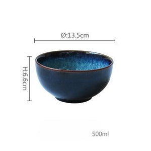 Glazed Blue Eye Of Cat Bowl 5.25 Inches size.