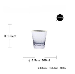 Golden Rim Clear Whisky Glass style B.