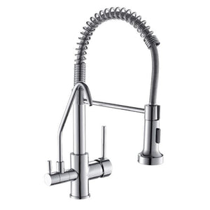Chrome color Abraham spring sprout Kitchen faucet with water filter.