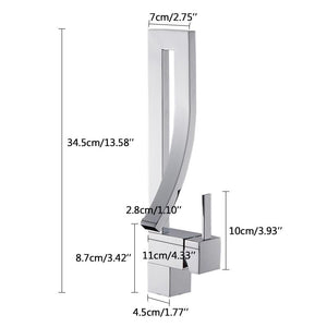 Dimensions of Martina Single-Hole Bathroom Faucet.