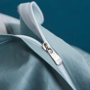 Turquoise Grace Silk Duvet Cover Set (Premium Egyptian Cotton) 600TC