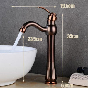 Dimensions in centimeters of Lily Single-Hole Vintage Bathroom Faucet.