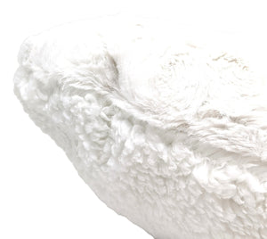 DaDa Bedding White Luxury Roses Romantic Plush Stuffed Heart Throw Pillow - 16” x 14”