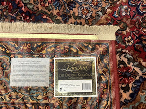 Karastan Rug 5.9 x 9, Multicolor Panel Kirman Rug #717, Wool Original Karastan Collection 700 Series