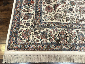 Karastan Rug #738 Tabriz Design 8.8 x 12, Room Sized Wool Pile Karastan Carpet, Vintage Discontinued Karastan Area Rug, Ivory, Floral Rug