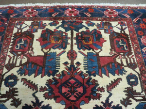 5.5' X 10.5' Antique Handmade Indian Floral Oriental Wool Rug Tribal Veg Dye Nice