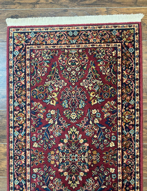 Karastan Runner Rug 2.6 x 8.6, Red Sarouk #785, Original 700 Series, Wool Karastan Runner Rug, Rare