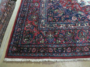 Persian Sarouk Rug 9x12 - Semi Open Field Medallion Carpet
