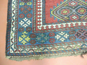 3' X 6' Antique 1920s Handmade Caucasian Karabagh Ganjeh Talesh Wool Rug Nice