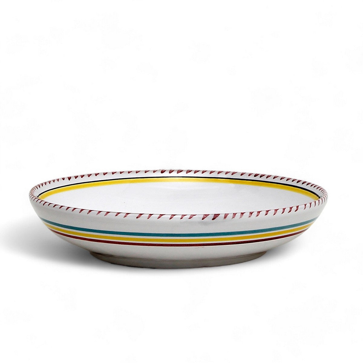DERUTA RED SIMPLE : Risotto/Pasta/Cioppino round shallow coupe bowl
