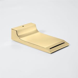 Waterfall Wall-mount pressure balance Bath Tub Filler Faucet Brushed Gold