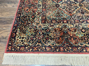 Karastan Rug Multicolor Panel Kirman #717, 8.8 x 12 Karastan Carpet, Vintage Multipanel Kirman, Original 700 Series, Wool, Vintage