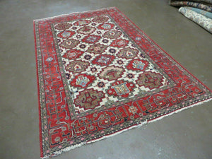 4' X 6' Antique Handmade Turkish Anatolian Wool Rug Vegetable Dyes