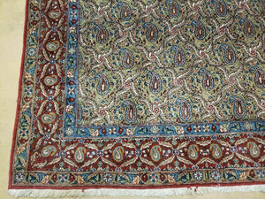 4' X 7' Handmade Turkish Wool Rug Paisley Hand Knotted Flowers One Of A Kind