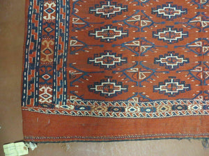2'8" X 4' Antique Handmade Tribal Wool Rug Pillow Case Yamud Flat Weave Diamond