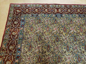 4' X 7' Handmade Turkish Wool Rug Paisley Hand Knotted Flowers One Of A Kind