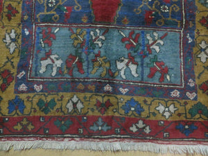 4' X 8' Vintage Handmade Turkish Kazak Pattern Wool Rug Carpet Nice # 105