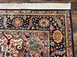 8.8 x 12 Karastan Heriz Rug #726, Vintage Wool Discontinued Carpet, Original 700 Series