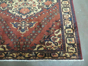 4' X 7' Antique 1920 Handmade Turkish Medallion Wool Rug Veg Dye Nice