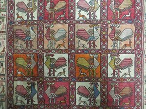 4' X 6' Vintage Russian Kilim Handmade Flat Soumak Weave Silk Wool Rug Organic