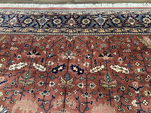 Indo Persian Heriz Rug 10x15, Allover Pattern, Large Wool Handmade Rug