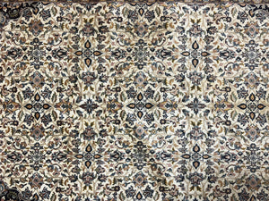 Pak Persian Rug 5x8, Handmade Wool Oriental Carpet, Vintage Rug, Floral Allover, Very Fine 320 KPSI