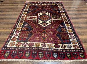 Turkish Kazak Rug 5x7, Geometric