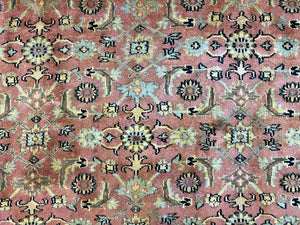 Large Turkish Rug 10x17, Oversized Palace Sized Vintage Handmade Oriental Carpet, Wool Oushak Rug, Light Red
