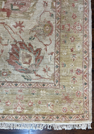 Turkish Oushak Rug 8x10, Hand Knotted Wool Turkish Oushak Carpet 8 x 10 ft, Farmhouse Rug, Neutral Colors, Vintage Handmade Turkish Area Rug