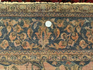 Antique Persian Tree of Life Rug 3x5, Manchester Wool, Bird Pictorials, Fine 240 KPSI, Red Navy Blue