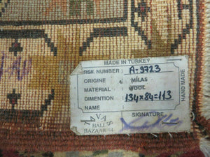 3' X 5' Vintage Handmade Turkish Turkey Oushak MILAS Wool Accent Rug Carpet Nice