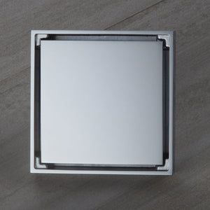 Chrome brass floor drain 4x4inch