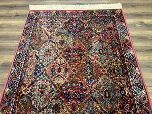 Karastan Rug 4x6 Multicolor Panel Kirman Rug #717, Wool Karastan Carpet, Original Collection 700 Series, Vintage, Rare Size
