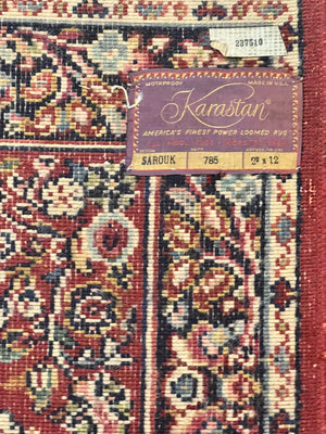 Antique Karastan Runner Rug 2x12, Karastan Sarouk #785, Original Collection, 700 Series, 2 x 12 Runner for Hallway, Wool Karastan Rug, Rare