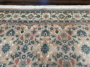 Palace Size Wool Rug 10x18, Sino Persian Kerman Rug, Oversized Hand Knotted Carpet, Light Taupe, Allover Pattern