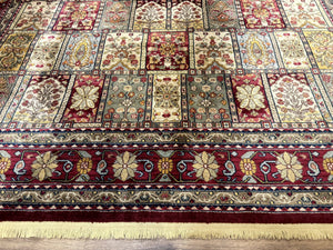Karastan Bakhtiyari Rug 8.8 x 10, Antique Legends Karastan Wool Carpet #2200-202, Multicolor Panel