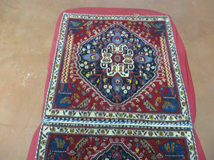 2'X 4' Antique Handmade Turkish Floral Oriental Wool Rug Pillow Case Cushion