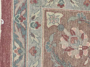 Sino Persian Rug 10x14, Multicolor Panel Design, Wool Handmade Vintage Large Rug