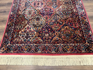 Karastan Rug 4x6 Multicolor Panel Kirman Rug #717, Wool Karastan Carpet, Original Collection 700 Series, Vintage, Rare Size