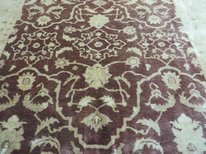 7' X 10' Vintage Fine Handmade Pakistan Peshawar Chobi Floral Wool Rug Vegy Dye