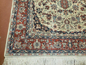4' X 6' Handmade Ultra Fine Chinese Floral Oriental Wool Rug Hand Knotted Beige