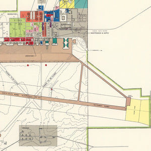 Vintage Map of Sedalia Air Force Base, 1951
