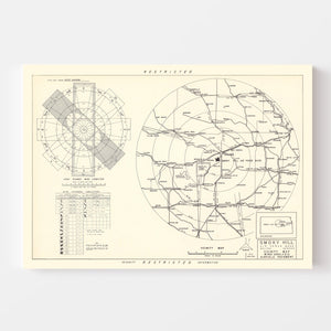 Vintage Map of the Smoky Hill Air Force Base Vicinity, 1951