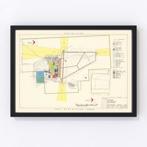 Vintage Map of Stead Air Force Base, 1952