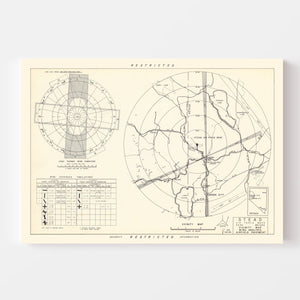 Vintage Map of the Stead Air Force Base Vicinity, 1952