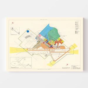 Vintage Map of Travis Air Force Base, 1951
